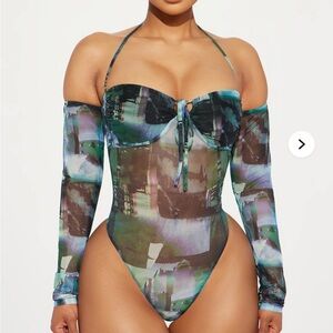 Fashion Nova Multicolor Bodysuit